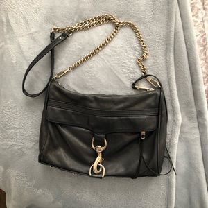 BLACK LEATHER REBECCA MINKOFF CROSSBODY